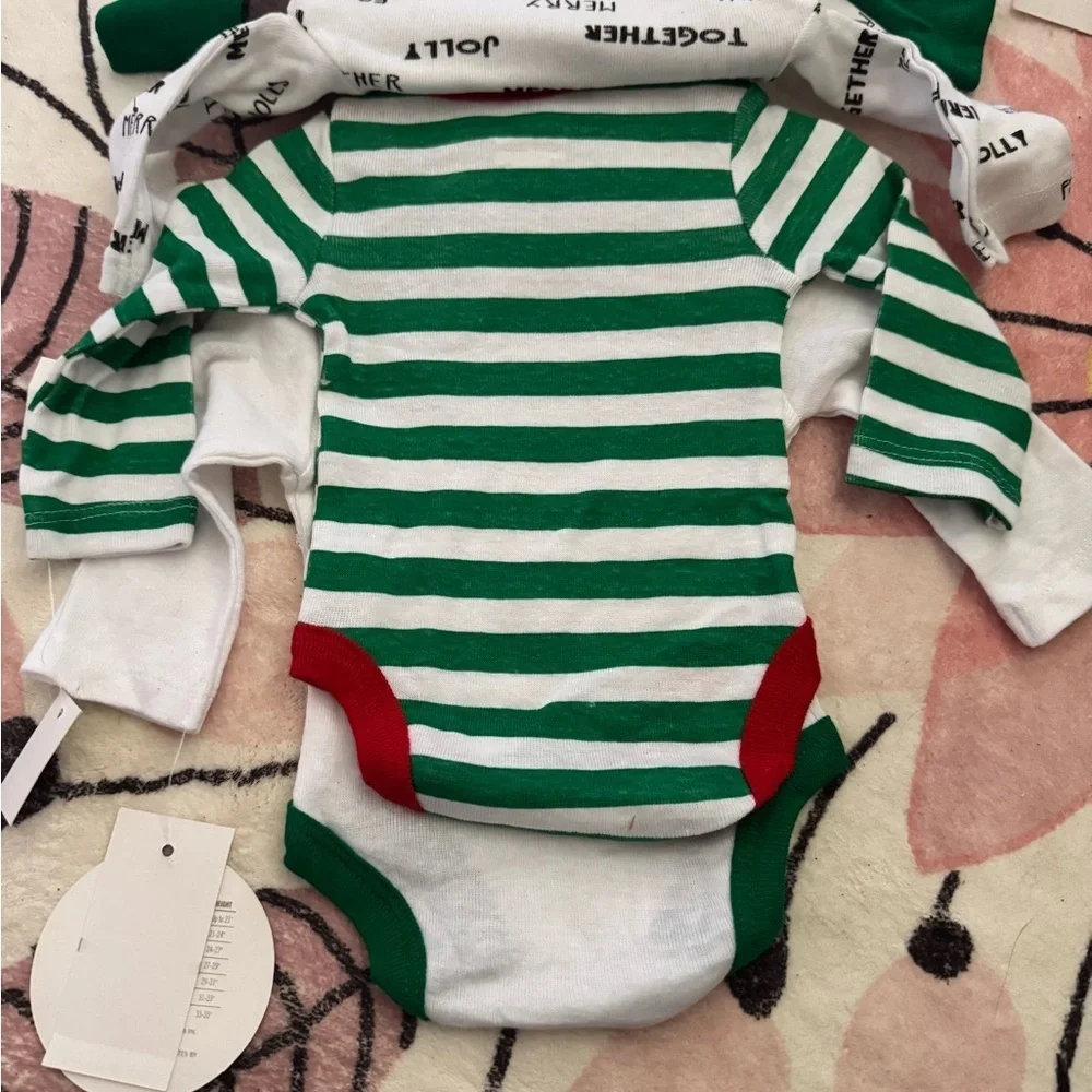 NWT 4PC Koala Baby Newborn Holiday Play Sleep Onesies